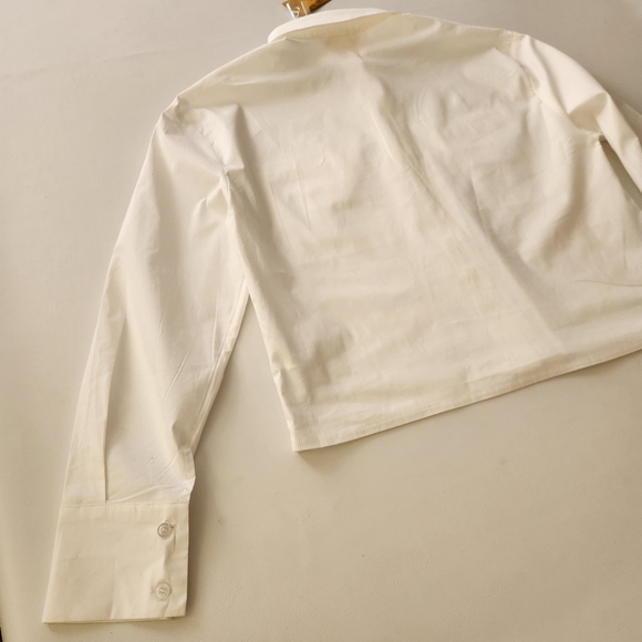 Lizette Collection White hidden Button-down Longsleeve Shirt - Picture 10 of 12